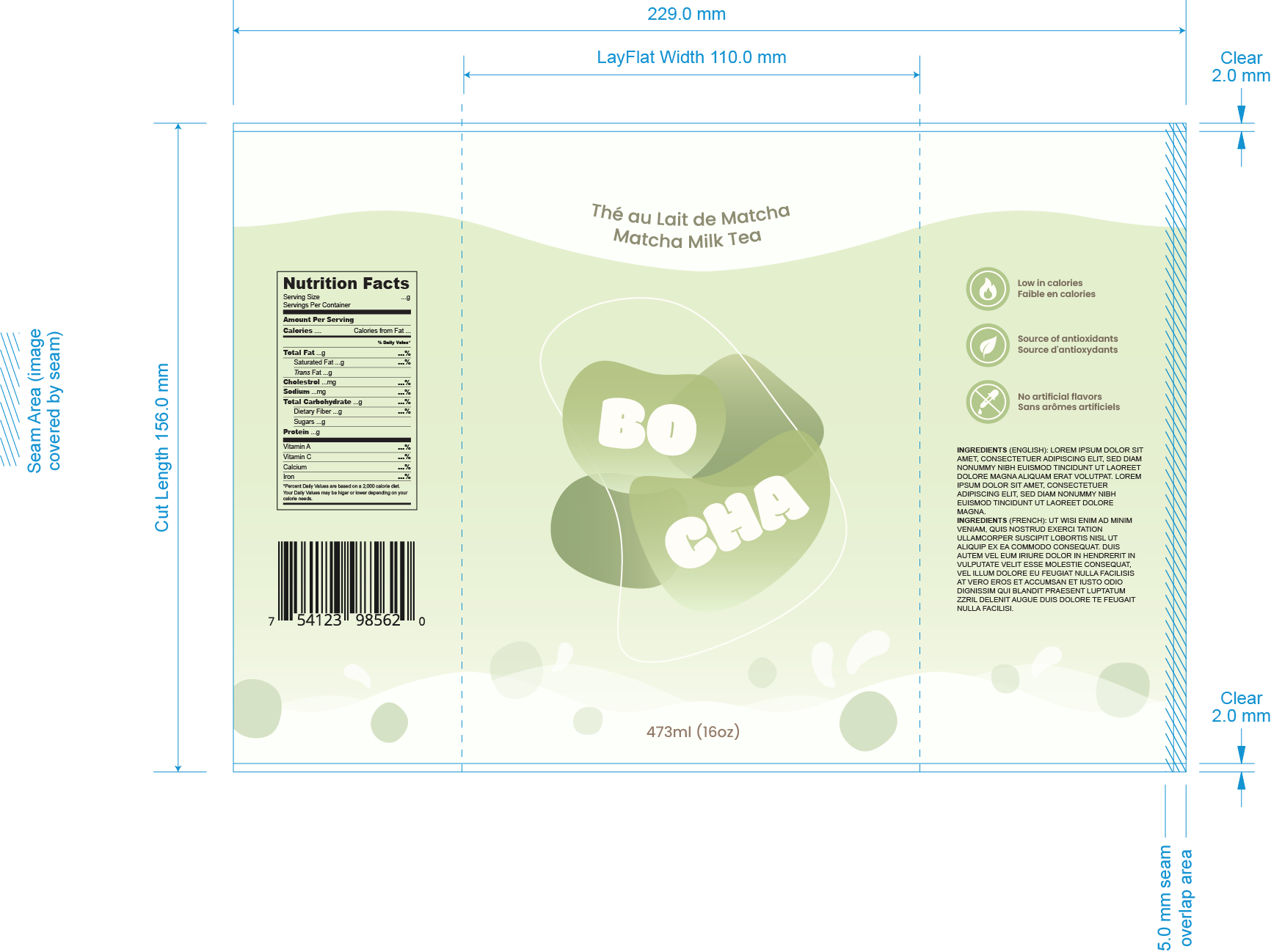Proof Design for Matcha Flavor