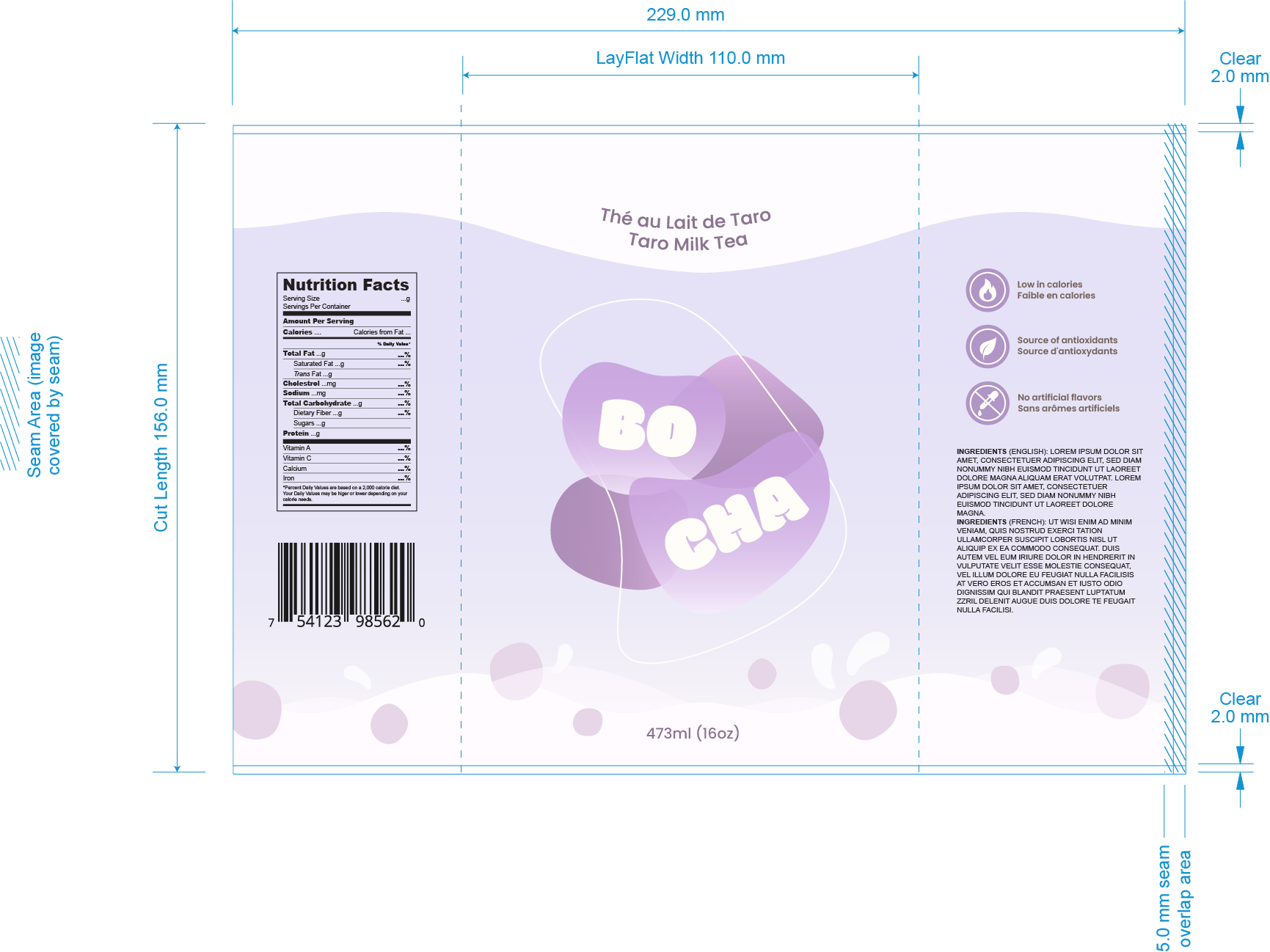 Proof Design for Taro Flavor