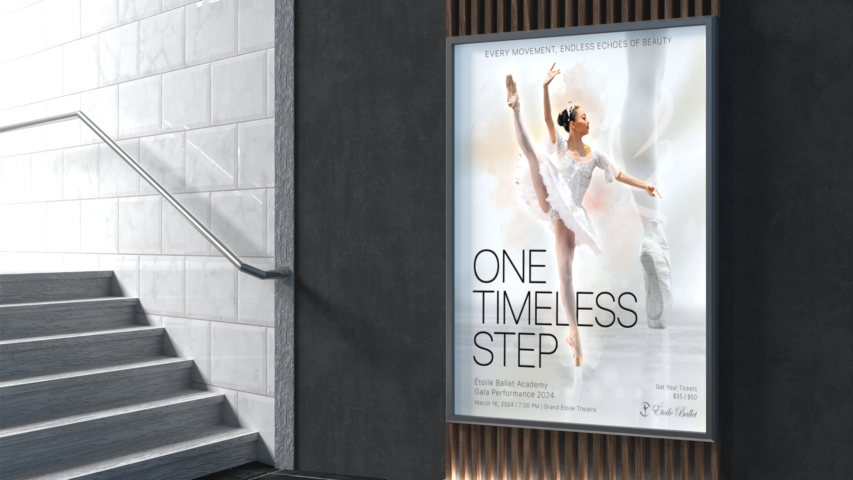One Timeless Step Poster Mockup