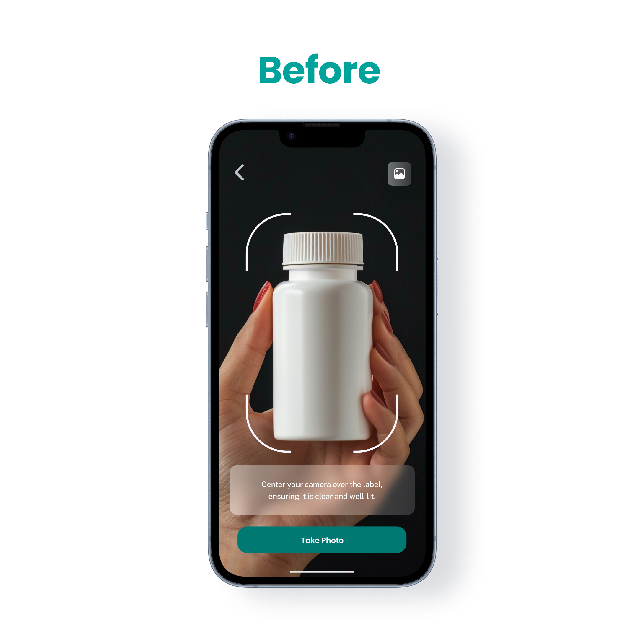 “Take Photo” Button Before Usability Testing