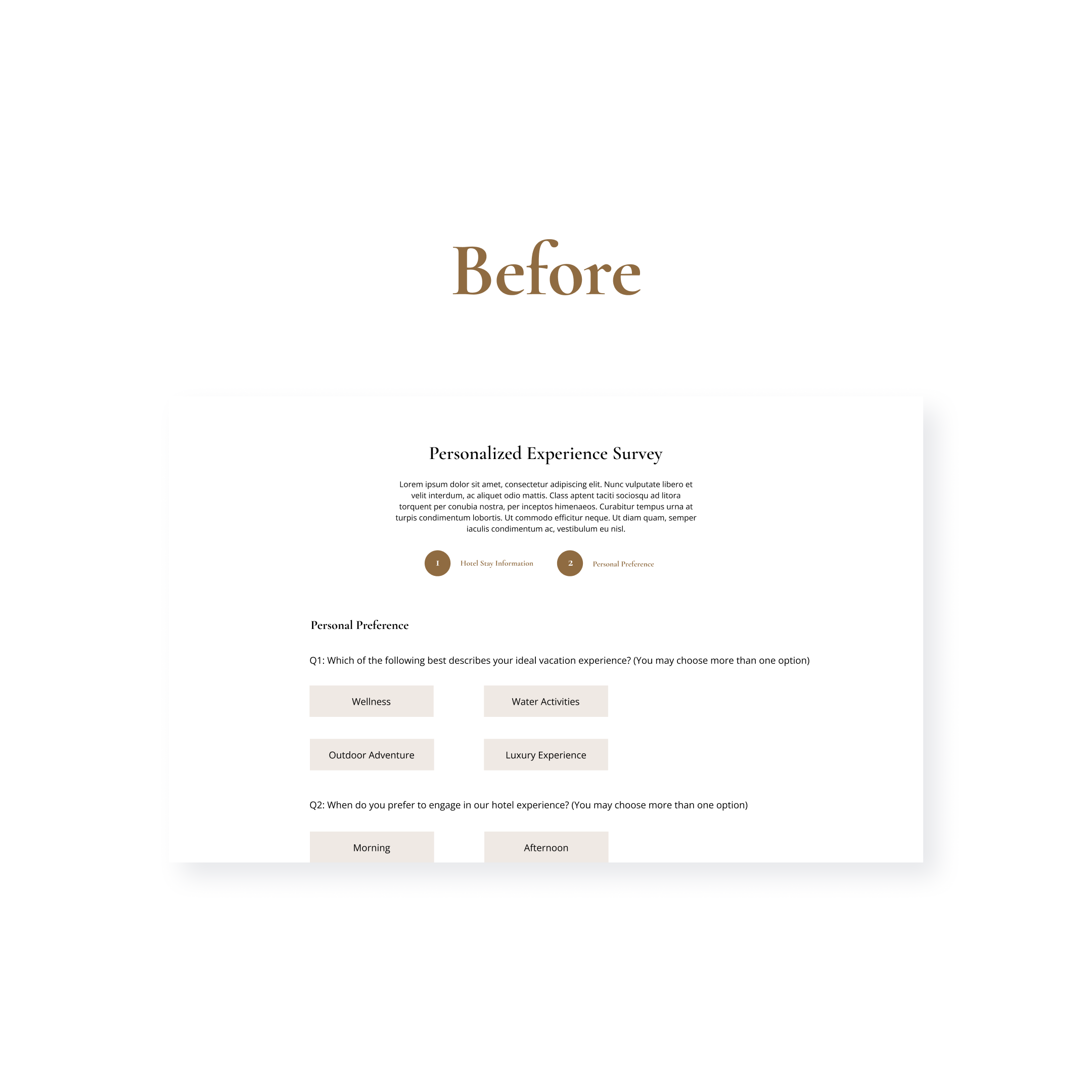 Weather Section Before Usability Testing